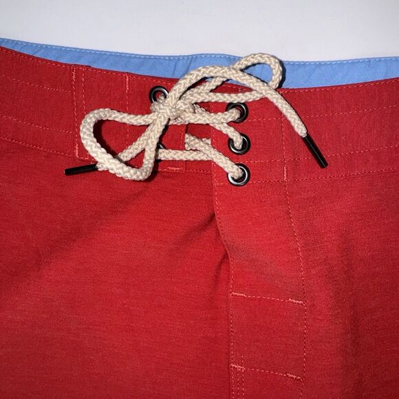 NWT Fair Harbor Jupiter Red Blue Board Shorts Swim Trunks Unlined 33"x 8" - Picture 3 of 6